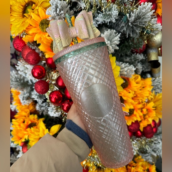 SOLD🌷STARBUCKS 2023 summer jeweled pearl pink tumbler ✨ - Picture 9 of 15